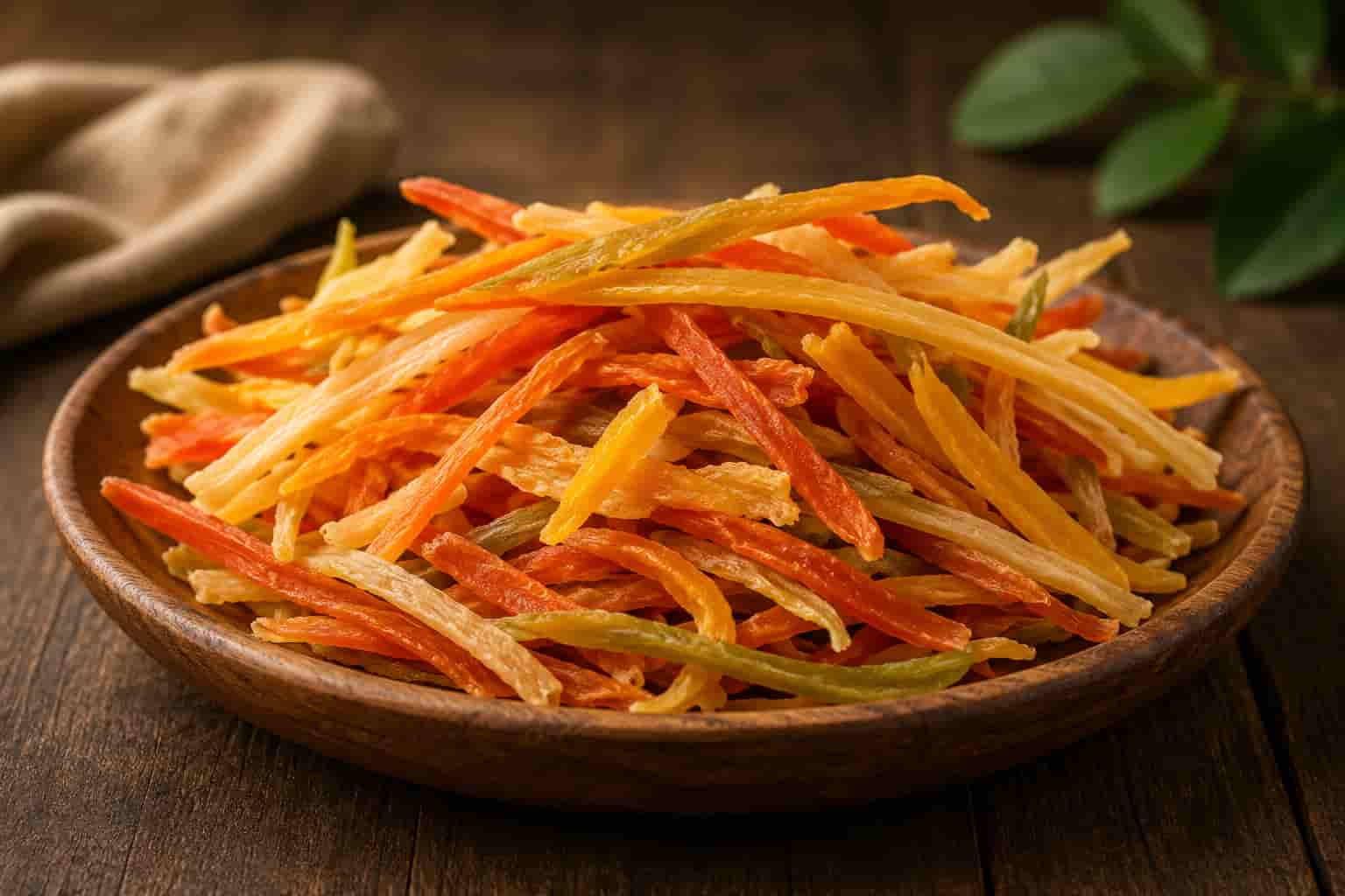 میوه خشک رشته ای با برش منظم و کاربرد متنوع